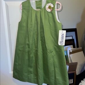 NWT Ancar Green Sleeveless Kids Dress